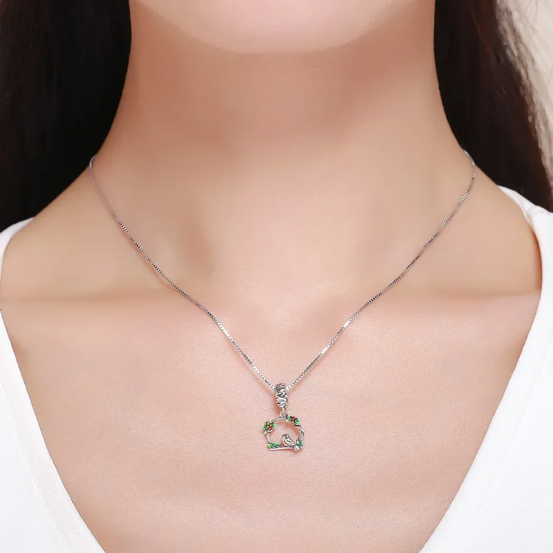 (image for) Pandora Style Silver Spring Bird Dangle - SCC645 - View 5
