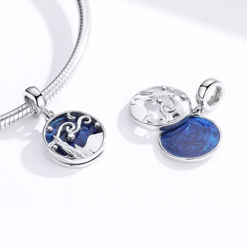 (image for) Pandora Style Silver Starry Sky Dangle - SCC1389 - View 3
