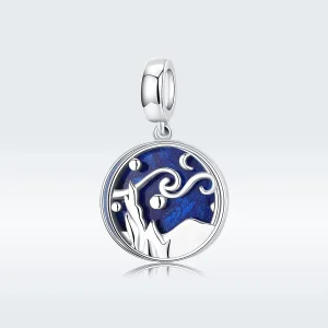 (image for) Pandora Style Silver Starry Sky Dangle - SCC1389