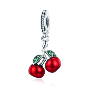 (image for) Pandora Style Silver Summer Cherries Dangle - SCC784