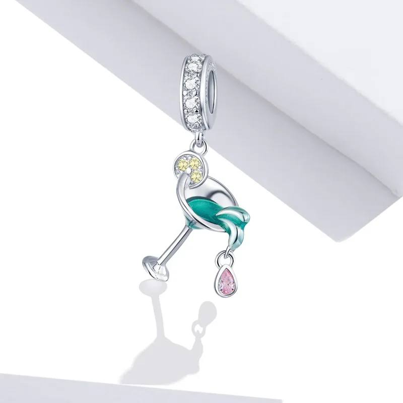 (image for) Pandora Style Silver Summer Cocktail Dangle - BSC262 - View 2