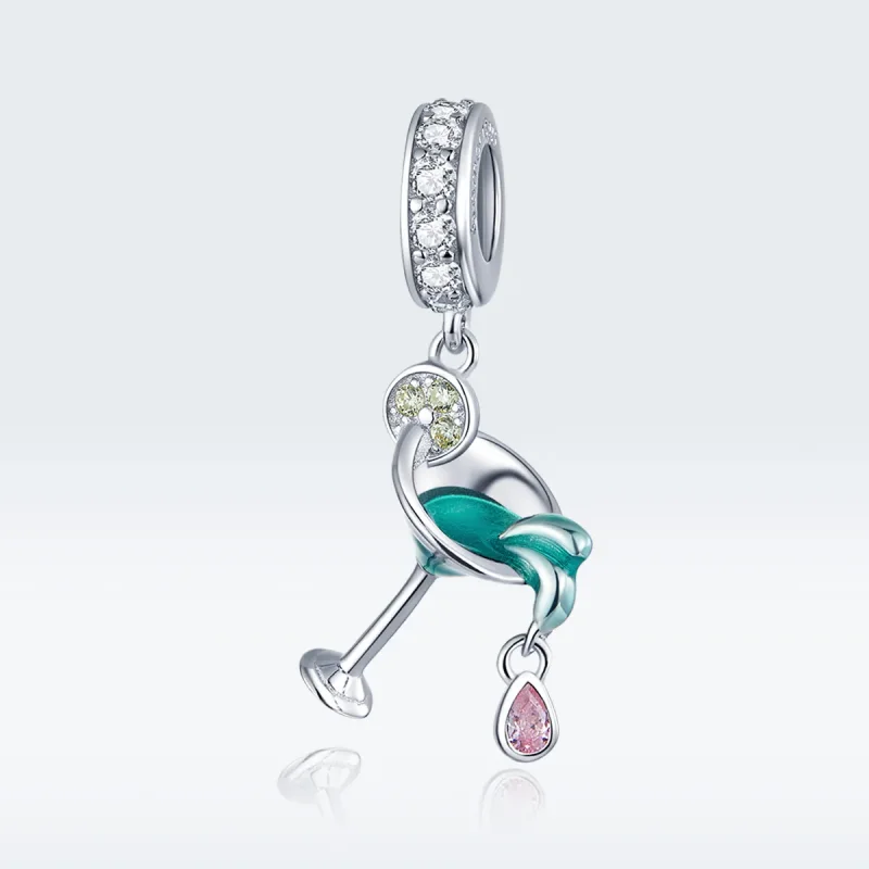 (image for) Pandora Style Silver Summer Cocktail Dangle - BSC262 - View 5