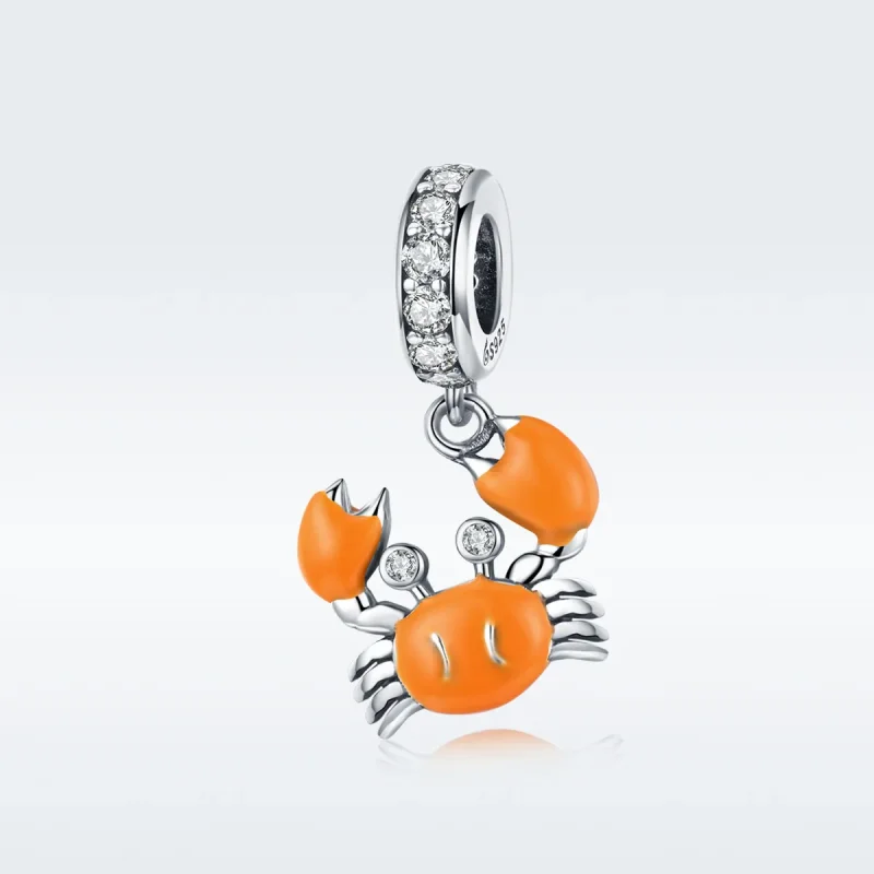 (image for) Pandora Style Silver Summer Crab Dangle - BSC076 - View 5