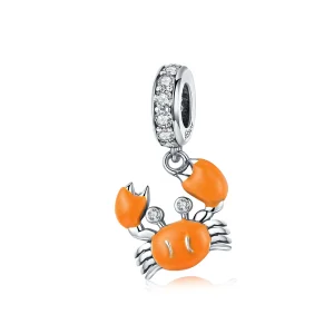 (image for) Pandora Style Silver Summer Crab Dangle - BSC076