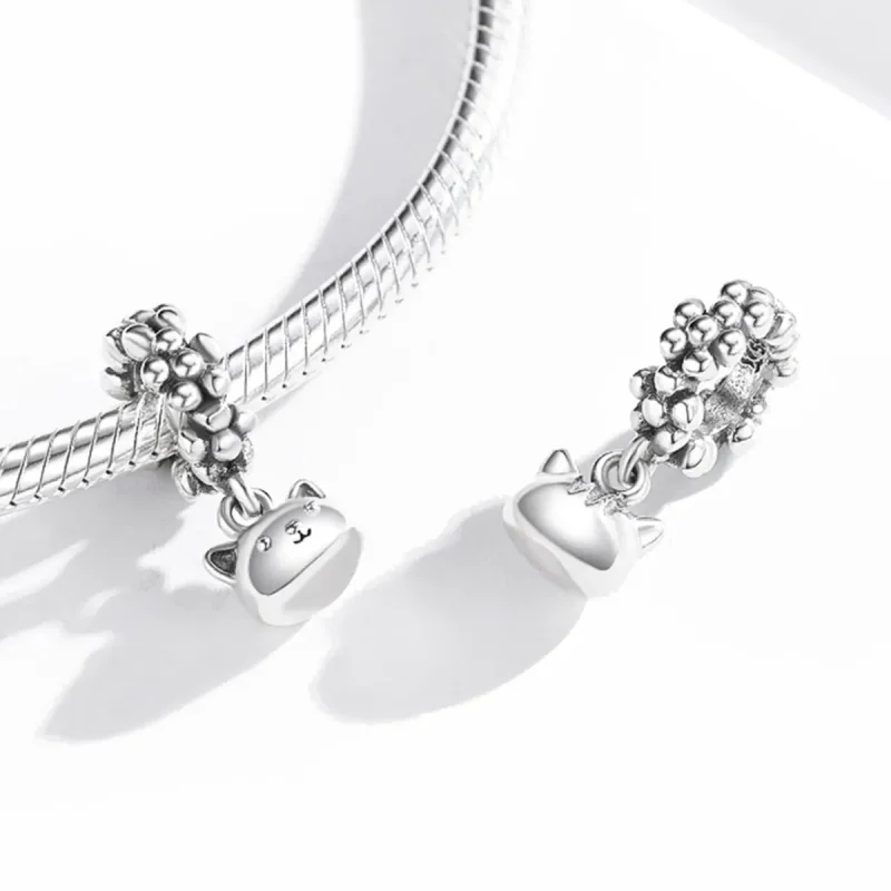 (image for) Pandora Style Silver Swing The Kitten Dangle - SCC1871 - View 3
