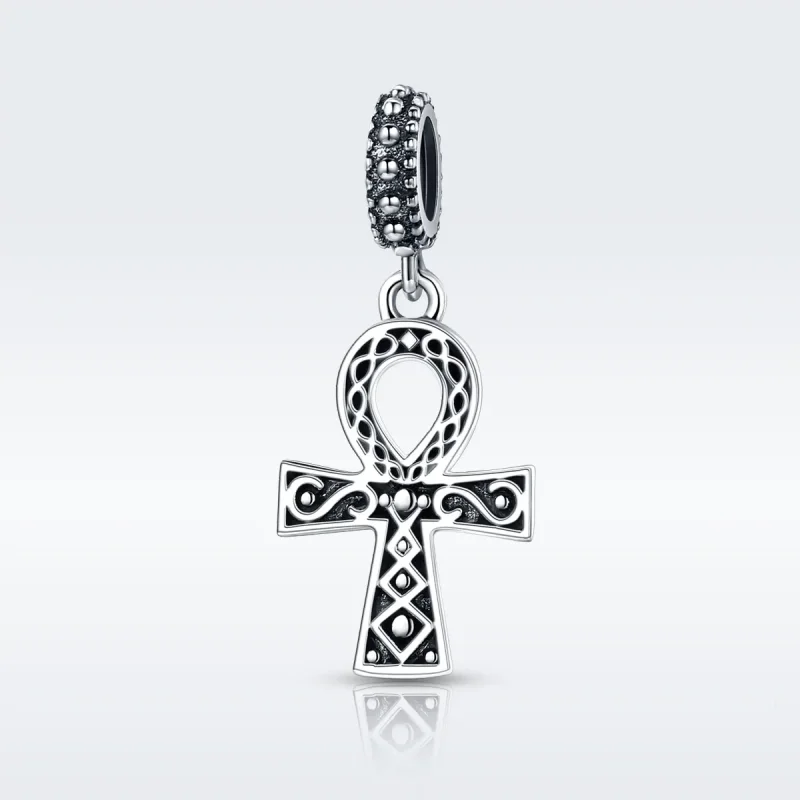 (image for) Pandora Style Silver The Cross of The Power of Retro Faith Dangle - SCC185 - View 2