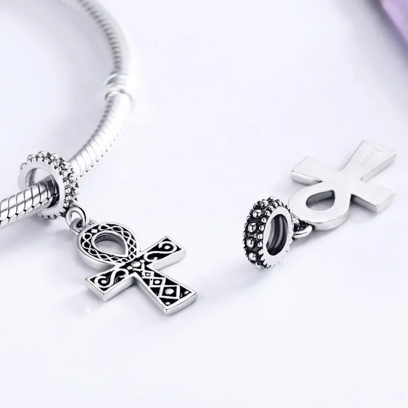 (image for) Pandora Style Silver The Cross of The Power of Retro Faith Dangle - SCC185 - View 5