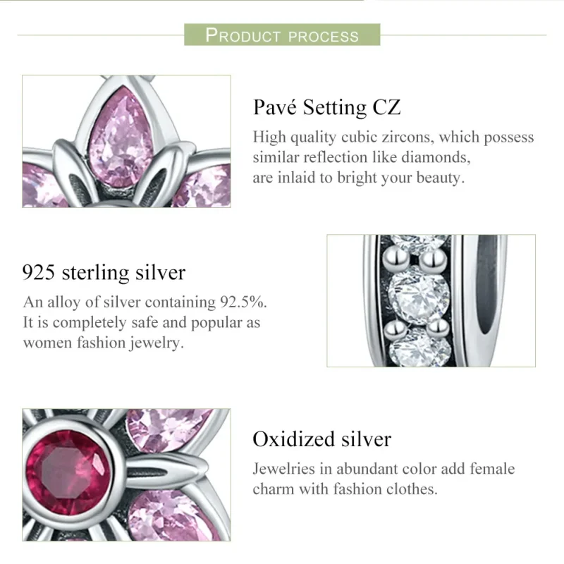 (image for) Pandora Style Silver The Dance of Flowers Dangle - SCC840 - View 7