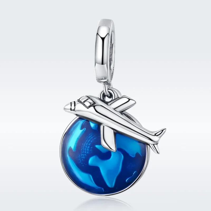 (image for) Pandora Style Silver Travel Around The World Dangle - SCC664 - View 2