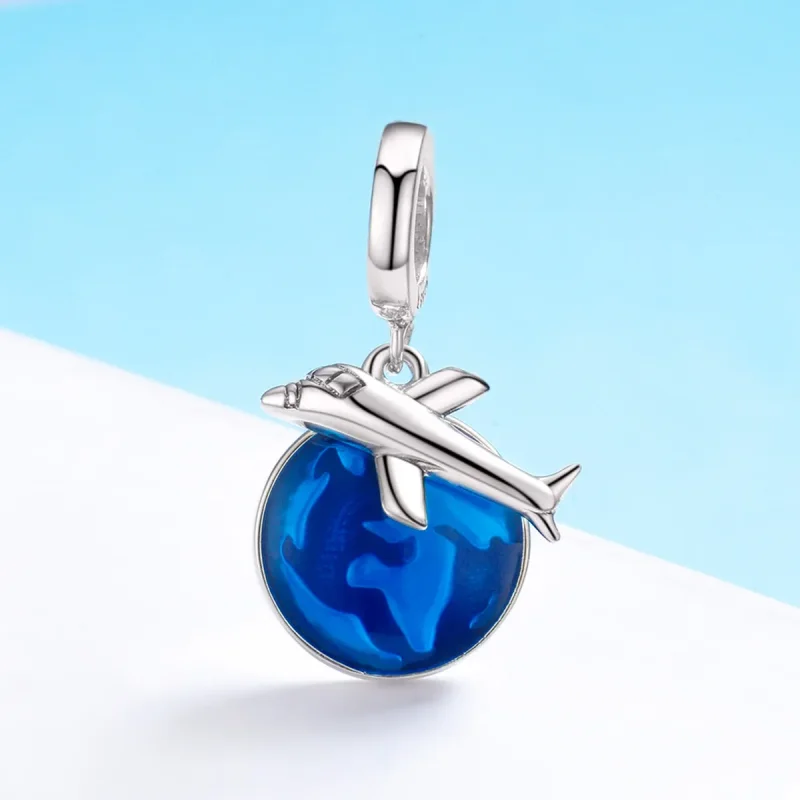 (image for) Pandora Style Silver Travel Around The World Dangle - SCC664 - View 3