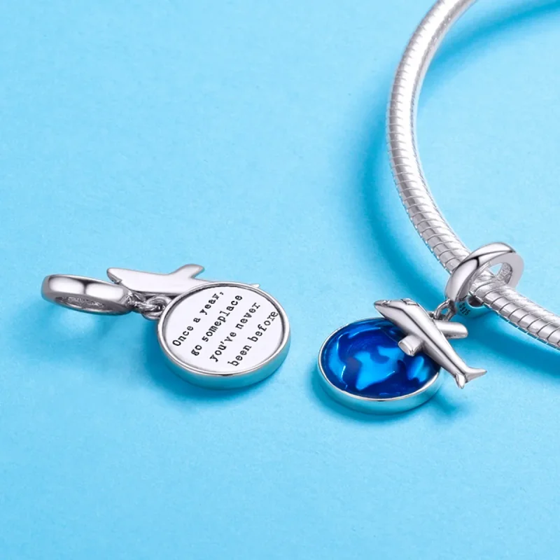 (image for) Pandora Style Silver Travel Around The World Dangle - SCC664 - View 4