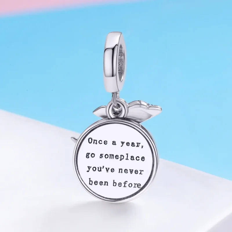 (image for) Pandora Style Silver Travel Around The World Dangle - SCC664 - View 5