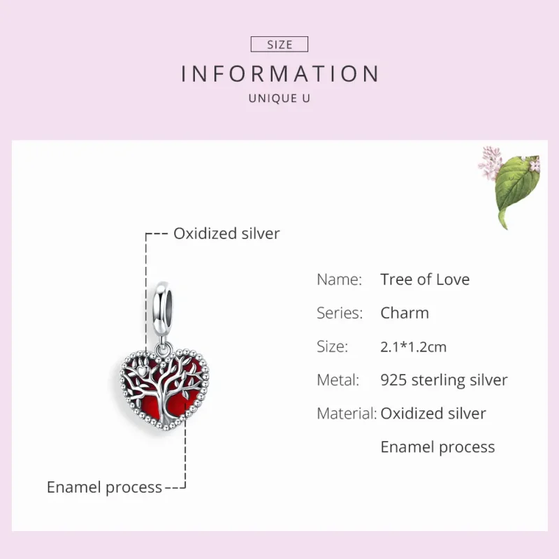 (image for) Pandora Style Silver Tree of Love Dangle - SCC1556 - View 7