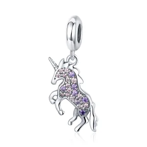 (image for) Pandora Style Silver Unicorn Dangle - SCC996