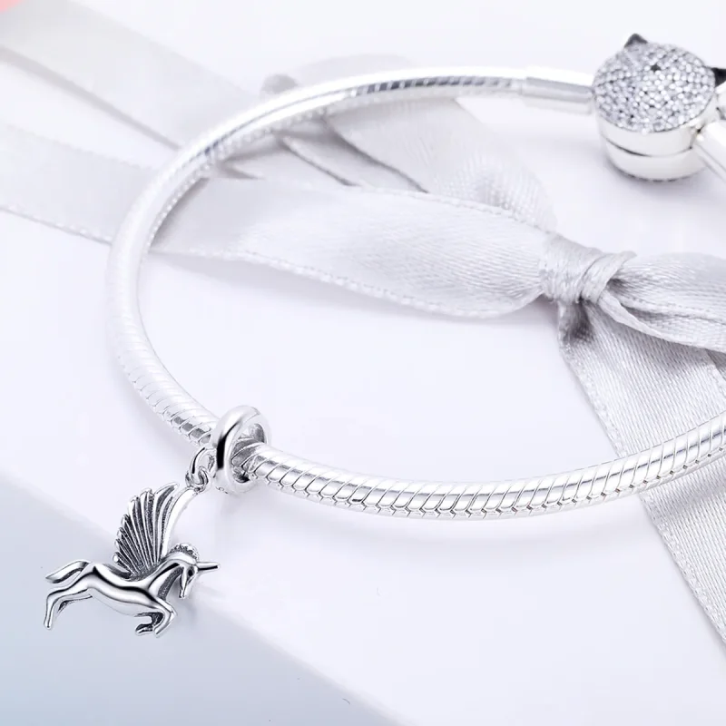 (image for) Pandora Style Silver Unicorn Memory Dangle - SCC704 - View 2