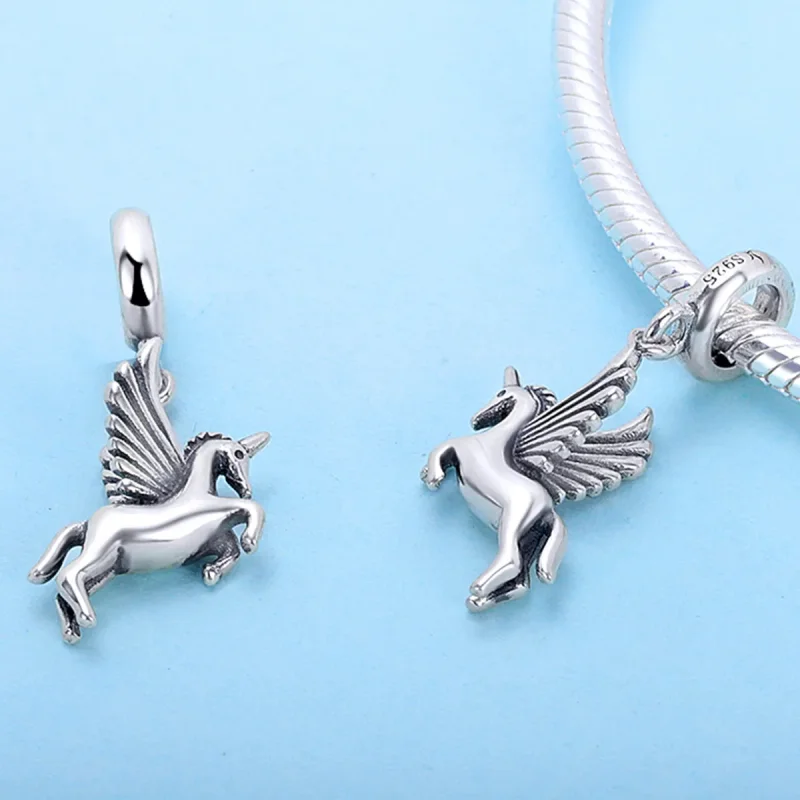 (image for) Pandora Style Silver Unicorn Memory Dangle - SCC704 - View 5