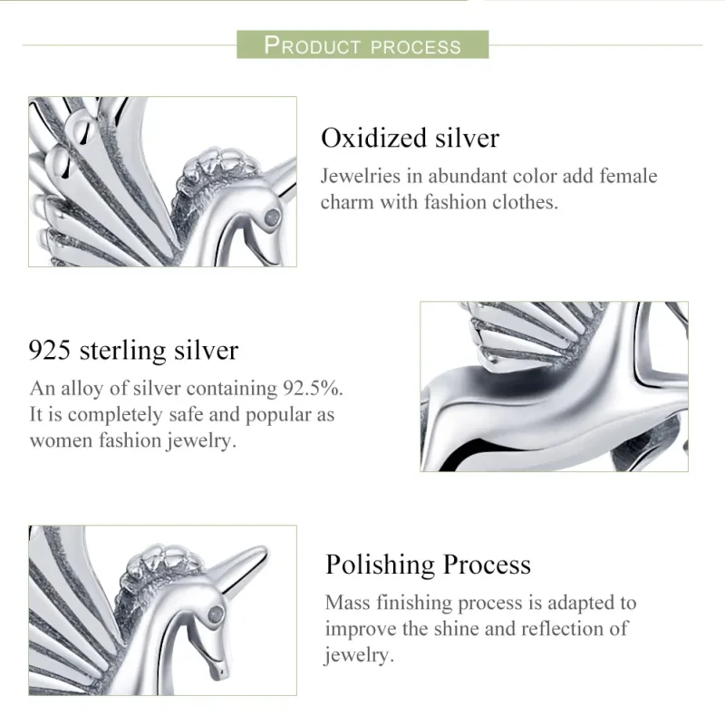 (image for) Pandora Style Silver Unicorn Memory Dangle - SCC704 - View 7