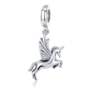 Pandora Style Silver Unicorn Memory Dangle - SCC704 (image for) Pandora Style Silver Unicorn Memory Dangle - SCC704