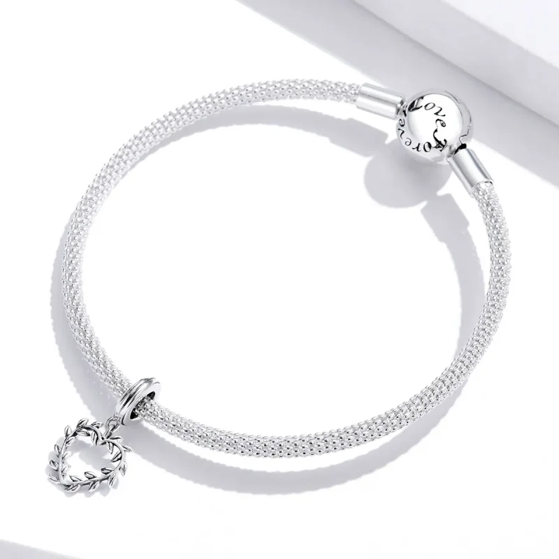 (image for) Pandora Style Silver Weave Love Dangle - SCC1520 - View 3