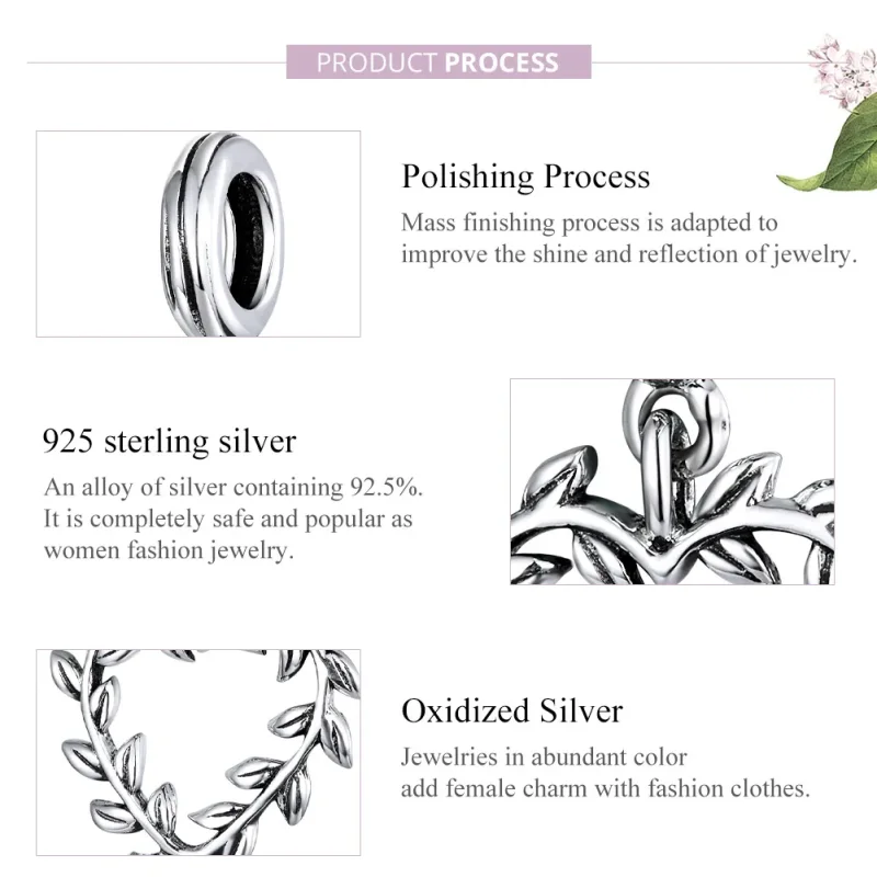 (image for) Pandora Style Silver Weave Love Dangle - SCC1520 - View 8