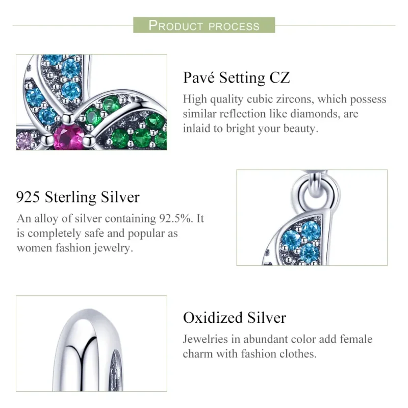 (image for) Pandora Style Silver Windmill Dangle - SCC971 - View 7