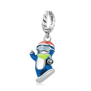 (image for) Pandora Style Ski Penguin Dangle - SCC2003