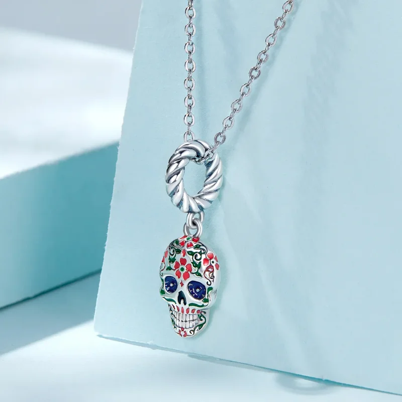 (image for) Pandora Style Skull Dangle - SCC2361 - View 2