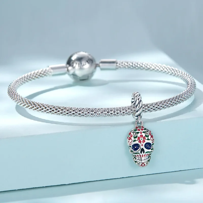 (image for) Pandora Style Skull Dangle - SCC2361 - View 3