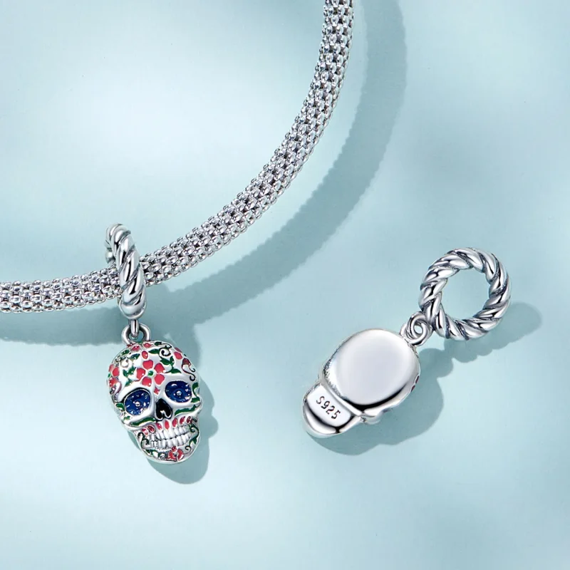 (image for) Pandora Style Skull Dangle - SCC2361 - View 4