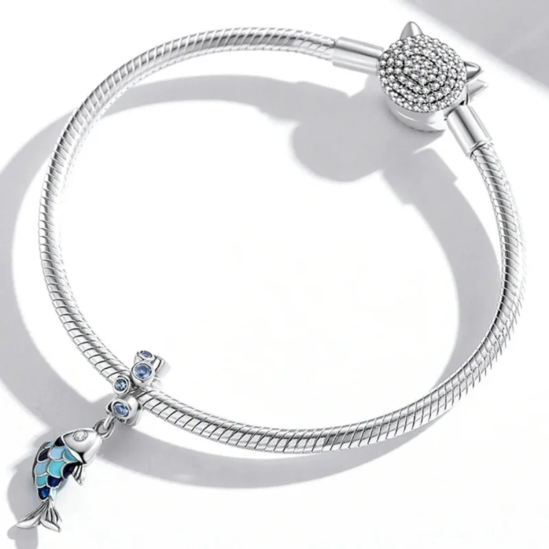 (image for) Pandora Style Small Fish Spit Bubbles Dangle - SCC2049 - View 3
