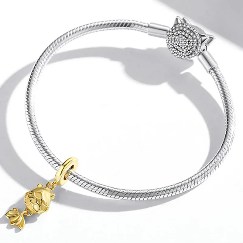 (image for) Pandora Style Small Goldfish Dangle - SCC2048 - View 3
