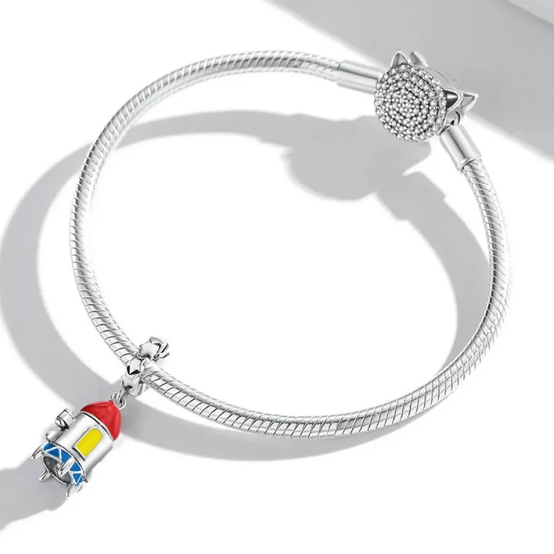 (image for) Pandora Style Small Rocket Dangle - SCC2058 - View 3