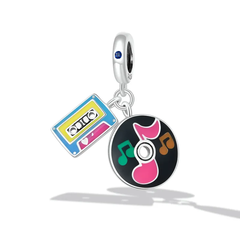 (image for) Pandora Style Tape and Record Dangle - SCC2219 - View 2