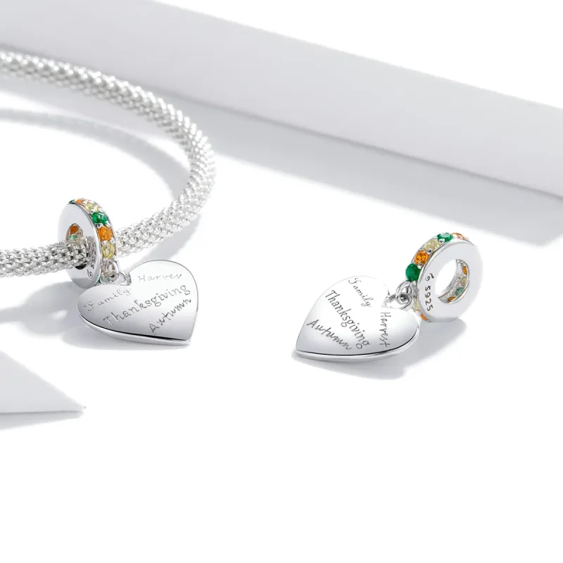 (image for) Pandora Style Thanksgiving Love Dangle - BSC344 - View 4