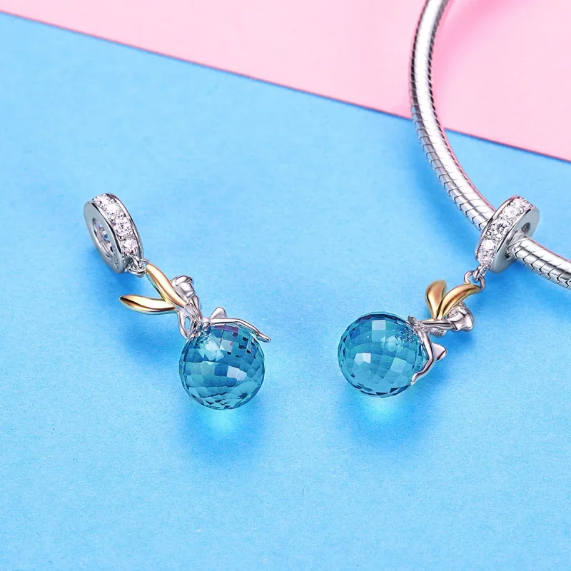 (image for) Pandora Style Two Tone Bicolor Elf Planet Dangle - BSC056 - View 3