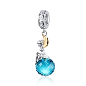 (image for) Pandora Style Two Tone Bicolor Elf Planet Dangle - BSC056