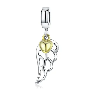 (image for) Pandora Style Two Tone Bicolor Elf Wings Dangle - SCC838