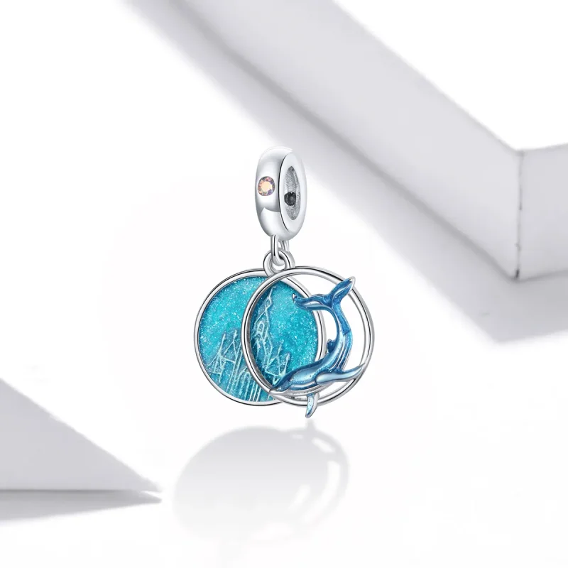(image for) Pandora Style Underwater Whale Dangle - BSC434 - View 2