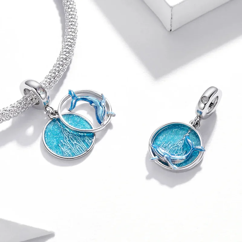 (image for) Pandora Style Underwater Whale Dangle - BSC434 - View 4