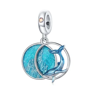 (image for) Pandora Style Underwater Whale Dangle - BSC434