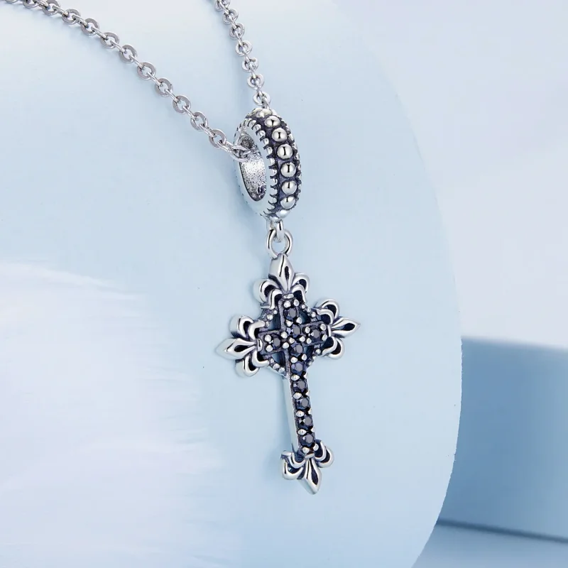 (image for) Pandora Style Vintage Cross Dangle - BSC669 - View 2