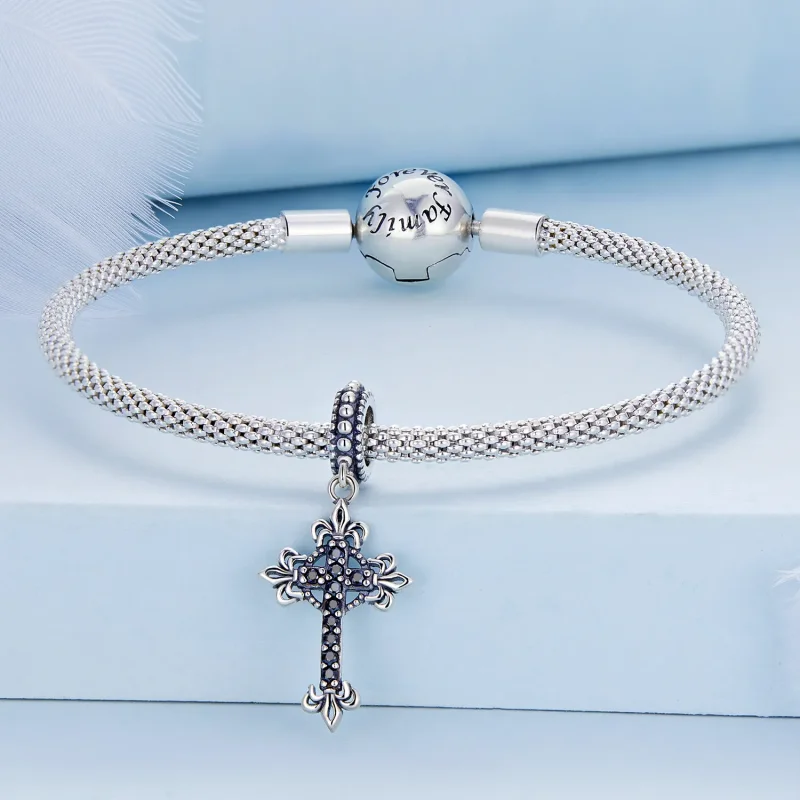 (image for) Pandora Style Vintage Cross Dangle - BSC669 - View 3