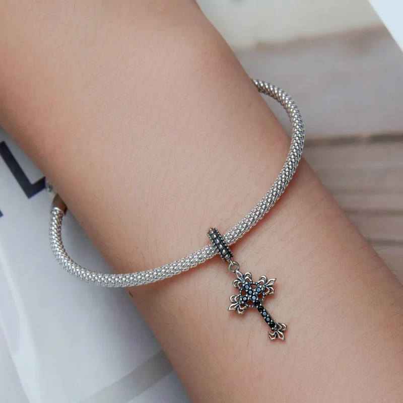 (image for) Pandora Style Vintage Cross Dangle - BSC669 - View 5