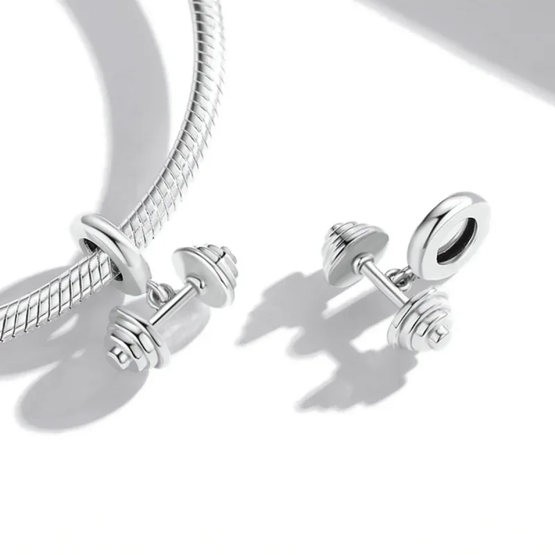 (image for) Pandora Style Weightlifting Barbell Dangle - SCC2052 - View 4