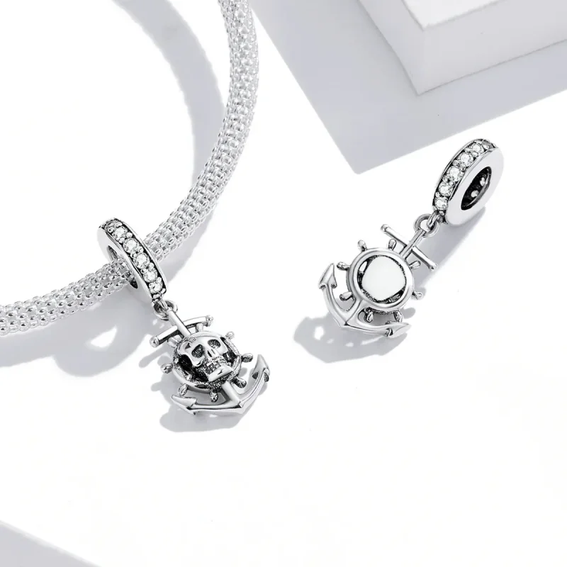 (image for) Pandora Style World Travel - Skeleton Pirate Ship Dangle - SCC2030 - View 4