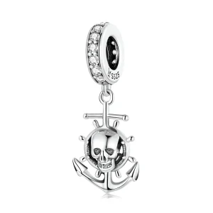 (image for) Pandora Style World Travel - Skeleton Pirate Ship Dangle - SCC2030