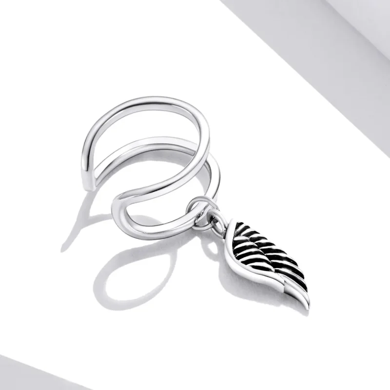(image for) Pandora Style Angel Wings Ear clip - SCE1200 - View 3