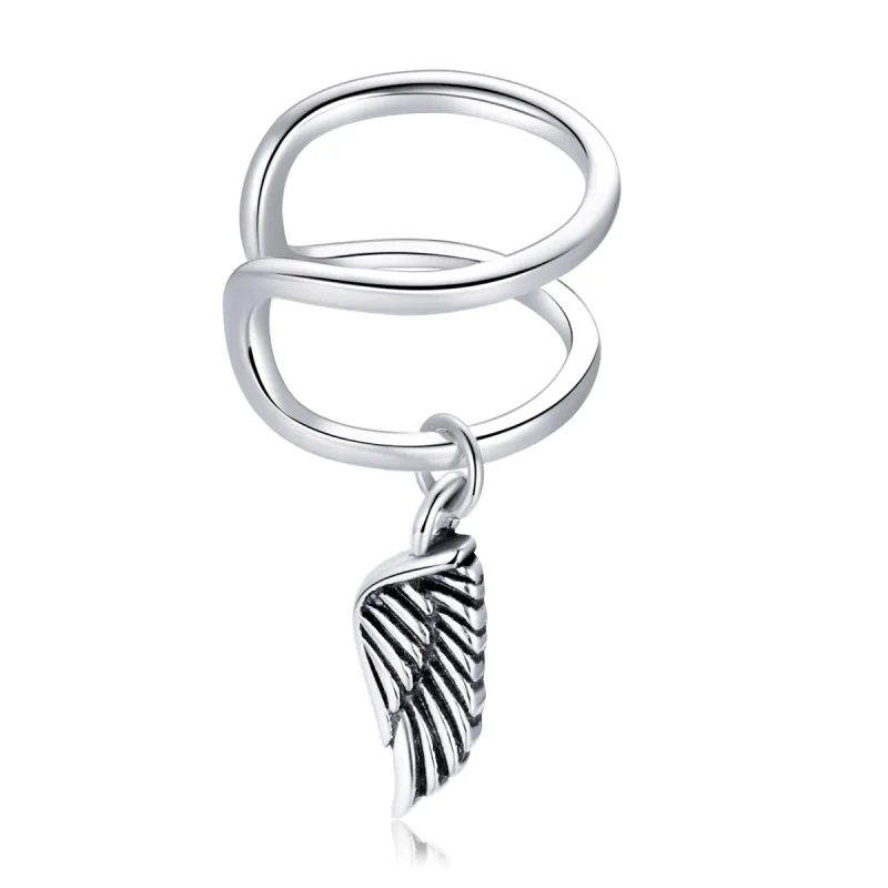 (image for) Pandora Style Angel Wings Ear clip - SCE1200