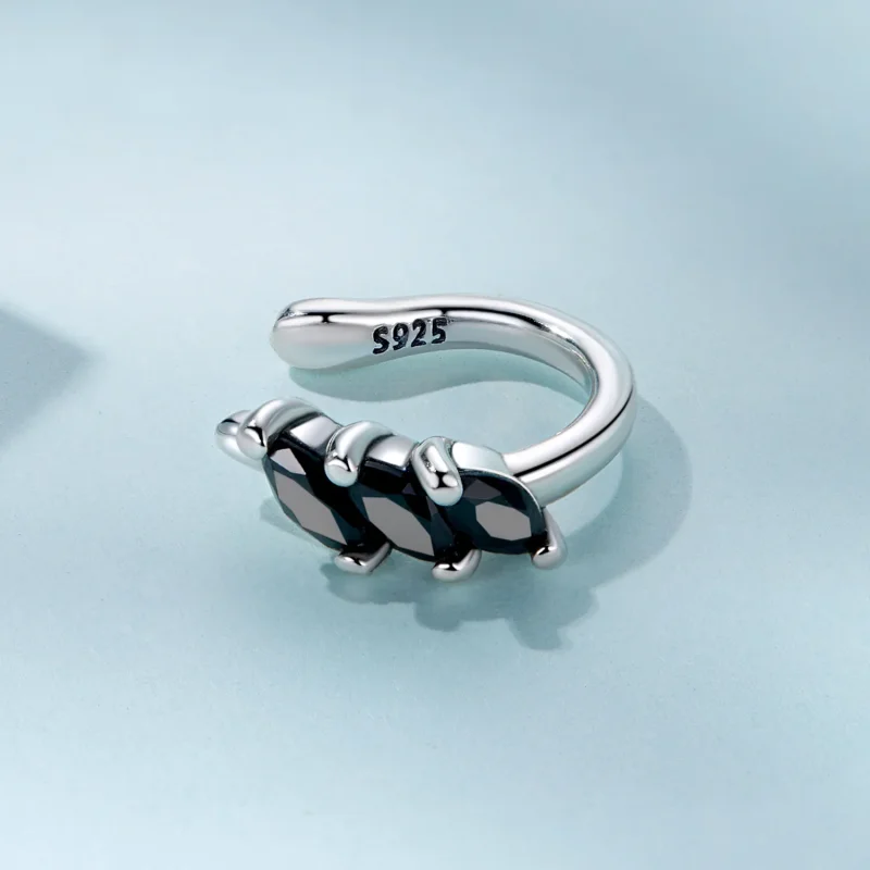 (image for) Pandora Style Black Zircon Ear clip - SCE1508 - View 3