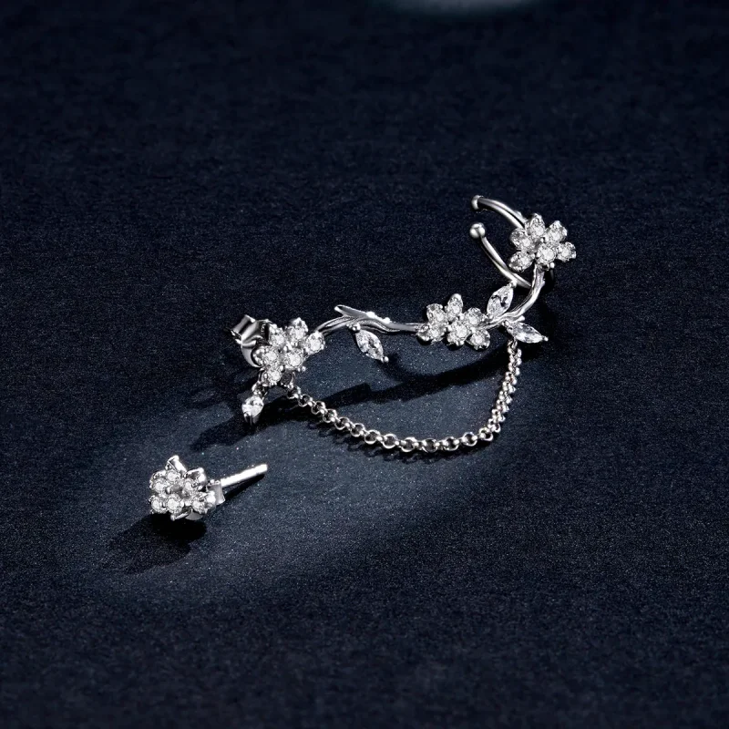 (image for) Pandora Style Blossoms On Moshang Ear clip - BSE476 - View 5